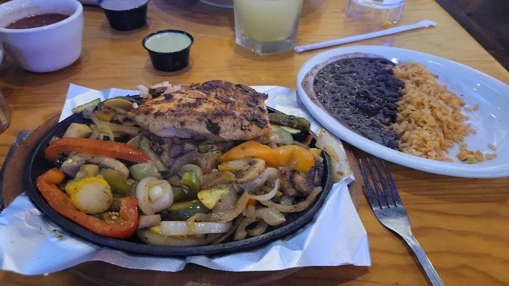 Salmon with Rice and Beans